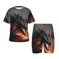 thumbnail image 1 of Balery Fiery Black Dragon Attack Conjunto de Pijama Infantil de Manga Corta con Estampado – Ropa de Dormir de Algodón Suave-4X-Large, 1 of 5