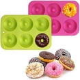 thumbnail image 2 of Molde de silicona antiadherente para donas, 6 cavidades, para donas y bagels (juego de 4), 2 of 5