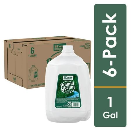 Poland Spring Natural Spring Water, 128 Fl Oz, 6 Count