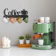 thumbnail image 6 of Coffee Mug Wall Rack, Coffee Cup Holder Wall Mounted with 12 Heavy Duty Hooks and Metal Coffee Sign, Rustproof Tea Cup Hanger Display Decor for Coffee Bar, Kitchen, Office, 6 of 13