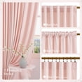 thumbnail image 3 of StangH Baby Pink Velvet Curtains 84 inches, Luxury Room Darkening Curtains for Bedroom, Living Room, Thermal Insulated Soft Window Drapes with Rod Pocket & Back Tab, W52 x L84 inches, 2 Panels, 3 of 9