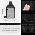 thumbnail image 2 of reeyee Bolsa Bandolera Antirrobo con Candado, Mochila Impermeable Cruzada para Hombre, Se Adapta a Tableta de 11 Pulgadas, Negro, 2 of 9