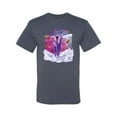 thumbnail image 2 of Wild Bobby, Cosmic Pug Riding Alpacacorn with Laser Eyes, Animal Lover, Men Graphic Tees, Vintage Heather Blue, Small, 2 of 3