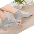 thumbnail image 4 of FREEBIRD99 4 Pairs Women Low Rise Non Slip Yoga Toeless Socks - 2 Black/2 Grey, 4 of 5