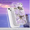 thumbnail image 2 of Casetego for iPhone 15 Plus Case,Shiny Bling Marble Full Body Protective Support Wireless Charing Bumper Rugged Anti-Scratch Hybrid Rubber Case Cover,Purple, 2 of 6