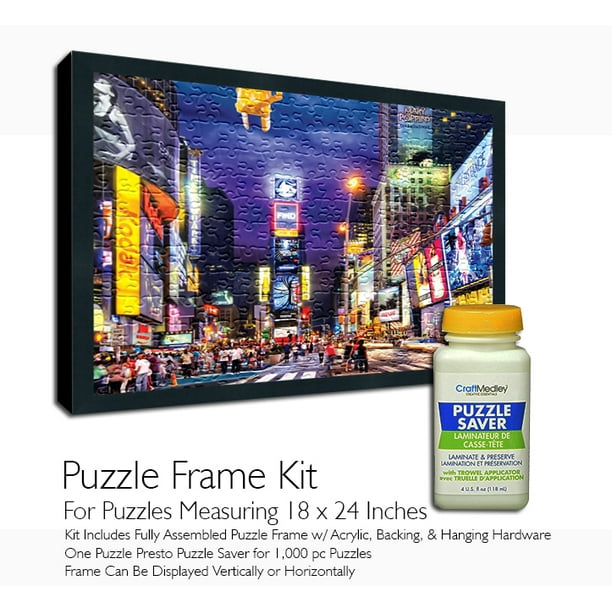 Jigsaw Puzzle Frame Kit Featuring Craft Medley Puzzle Glue