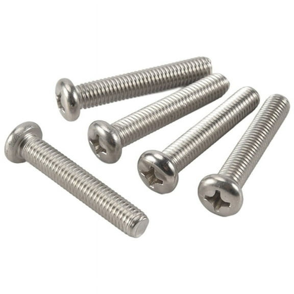 M8 x 45mm 304 Stainless Steel Machine Screw Bolt 5pcs,5pcs x Screws,Silver