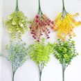 thumbnail image 2 of Realistic Artificial Grass Decorative Delicate No Watering Natural 7 Fork Green Simulation Plant Home Decor, 2 of 8