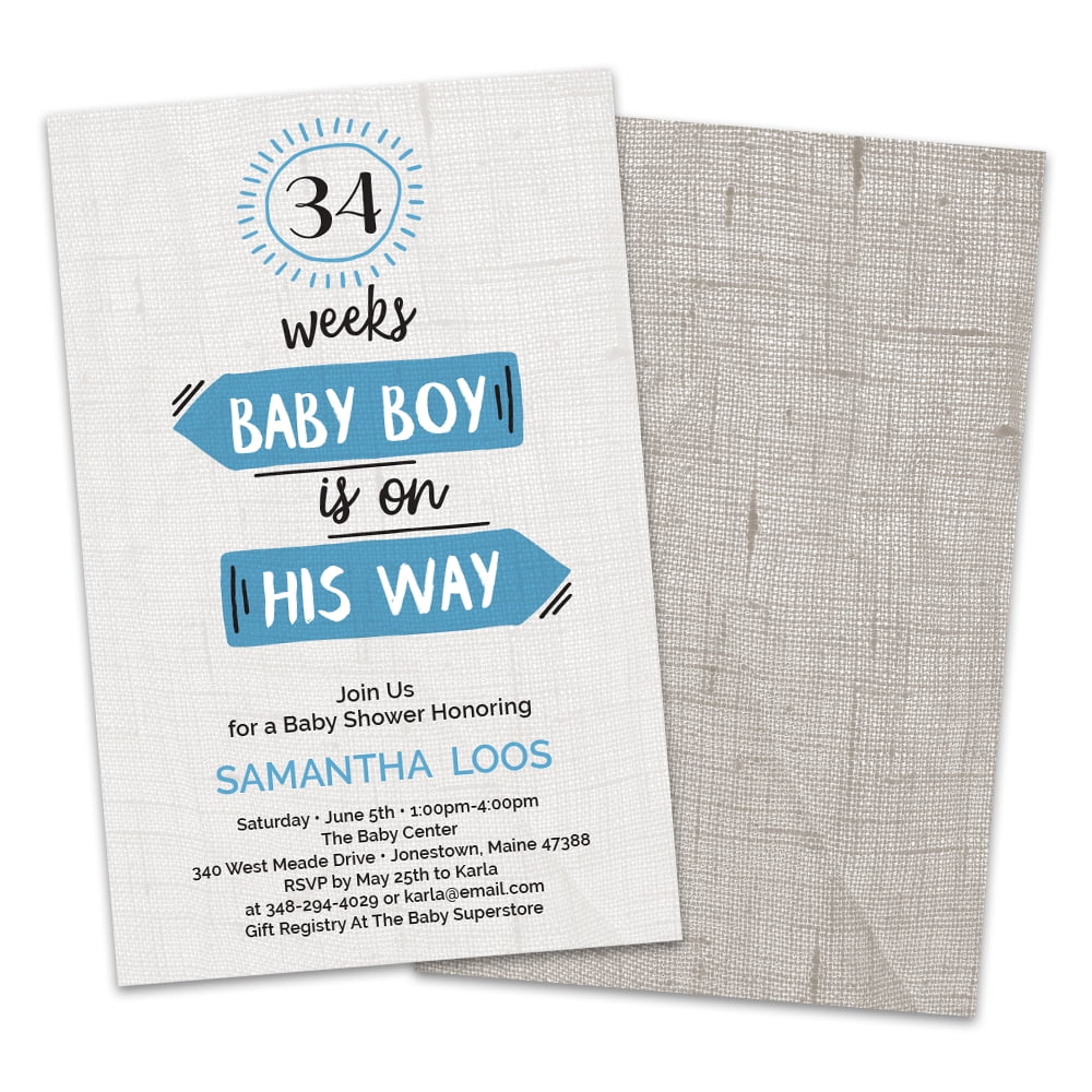 baby shower invitations boy walmart
