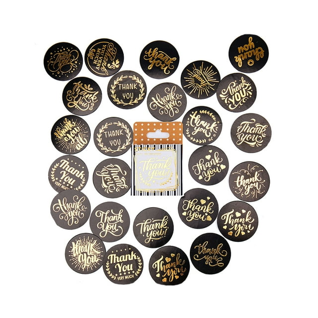 46 Pcs/ensemble Autocollant Rond en Papier pour Fête Étiquette Cadeau Sac Adhésif Pochette de Faveur Étiquette Autocollante Décoration Accessoires d'Emballage Type 2