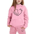 thumbnail image 4 of RTKFRFLM Girls 2 Piece Outfits Set Kids Hoodie Pants Combo Casual Letter Print Pullover Jogger Toddler Teenager Outfit Clothing Sets,Size 3-4 Years, 4 of 4