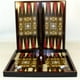 Worldwise Imports 26201D Mosaïque de Perles de 14,5 Pouces avec Échiquier - Backgammon en Bois Decoupage – image 1 sur 1