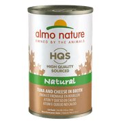 (24 Pack) Almo Nature HQS Natural Tuna and Cheese in broth Grain Free Wet Cat Food, 4.95 oz. Cans