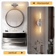 thumbnail image 4 of Set of 2 Modern Wall Sconces, Brushed Nickel Hardwired Bathroom Vanity Lights with Clear Glass Shades, Wall Mounted Fixtures for Mirror, Hallway, Bedroom & Entryway (Bulbs Not Included), 4 of 6