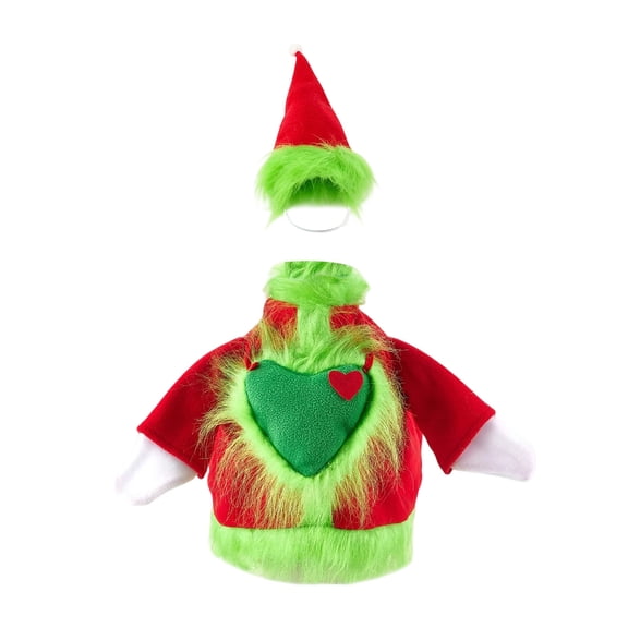 OJSFQUFP Christmas Tree Porch Goose Outfits,Goose Statue Xmas Tree Outfit,Christmas Garden Goose Clothes Dress and Hat for 23" High Statue Xmas Holiday Patio Yard Decor