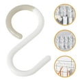 thumbnail image 3 of SHISUYAN 12pcs S Shape Plastic Hooks for Hanging Keys Storage Closet Rod L, 3 of 9