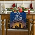 thumbnail image 5 of Sm:)e The Lord Blue Sky Christmas Table Runner, Seasonal Winter Holy Night Christ Kitchen Dining Table Decor for Outdoor Home Party 13x90 Inch, 5 of 7