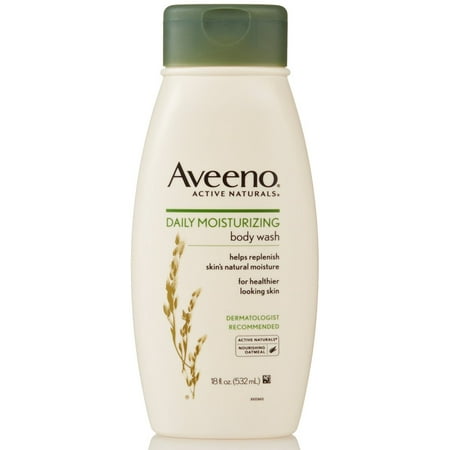 AVEENO Active Naturals Daily Moisturizing Body Wash 18 oz (Pack of 2)