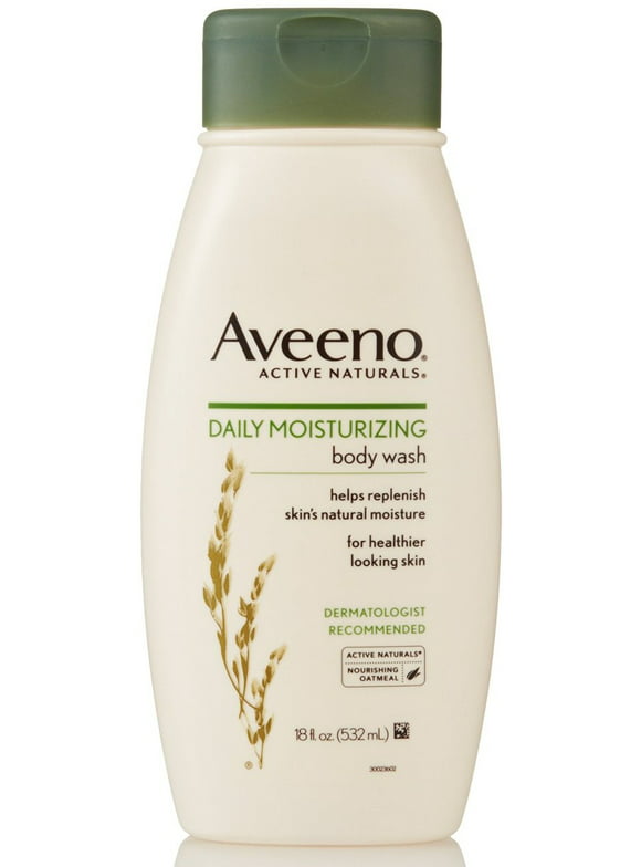 AVEENO Active Naturals Daily Moisturizing Body Wash 18 oz (Pack of 2)