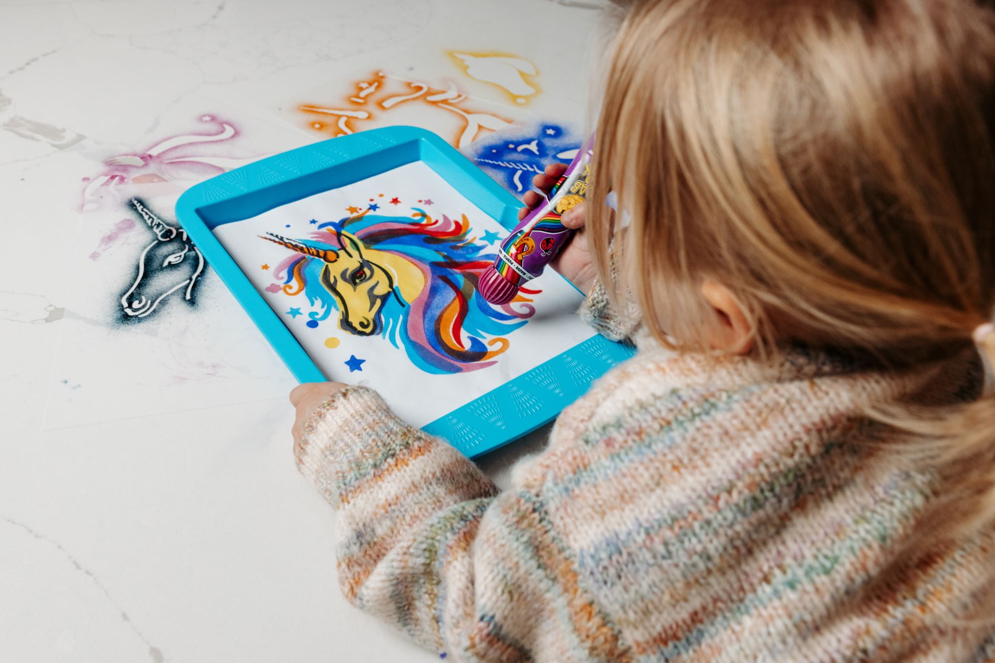 Flo-Magic Kids Enchanted Series Airbrush Marker Kit- 25-Piece Kit