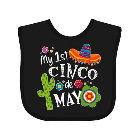 

Inktastic My First Cinco De Mayo- Sombrero Cactus Flowers Gift Baby Boy or Baby Girl Bib