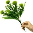 thumbnail image 5 of 4 Pack Artificial Dandelion Flowers, Plastic Fake Flowers Shrubs Bushes Fake Grass Wedding Indoor Outdoor Home Garden Centerpieces Arrangements Party Décor, Green, 5 of 7