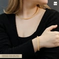 thumbnail image 4 of Amberta Women 925 Sterling Silver Simulated Diamond Bracelet: Gold Plated Crystal Statement Bracelet with CZ, 4 of 6