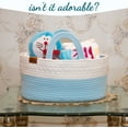thumbnail image 4 of Baby Diaper Caddy, Portable Organizer For Changing Table, Nursery Essential Storage Basket Bin, Car Caddy For Baby Wipes, Basket for Gifting (Arctic), 4 of 6