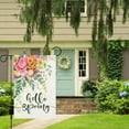 thumbnail image 3 of Hello Spring Garden Flag 12.5x18 Double Sided, Burlap Small Vertical Happy Spring Floral Flower Garden Yard Flags for Seasonal Outside Outdoor House Decoration (Only Flag), 3 of 6