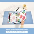 thumbnail image 5 of 2 Pack Pencil Bag 9.84x6.1 Inch 3-Ring Page Turning Folder Zipper Pencil Case Pencil Bag Page Turning File BagColored Lollipop, 5 of 6