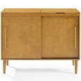 thumbnail image 1 of Crosley Furniture Table Console Multimédia en Bois Everett, Brun Gland, 1 of 8