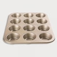 thumbnail image 2 of Carbon Steel Baking 12 Mini Cake Mold Non-Stick Plate High Temperature Cake Mold Kitchen Baking Tools, 2 of 6
