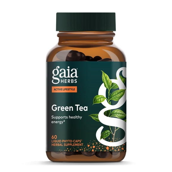 Gaia Herbs Green Tea - Helps Maintain Healthy Energy Levels* - With Green Tea Leaf & Extract - 60 Vegan Liquid Phyto-Caps (30 Servings)
