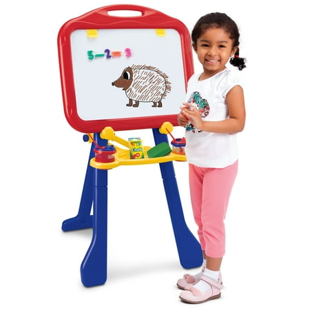 Crayola 4-in-1 Tripod Easel with Dry-Erase Board and Chalkboard, Great for Home and Travel, Age 3 to 8