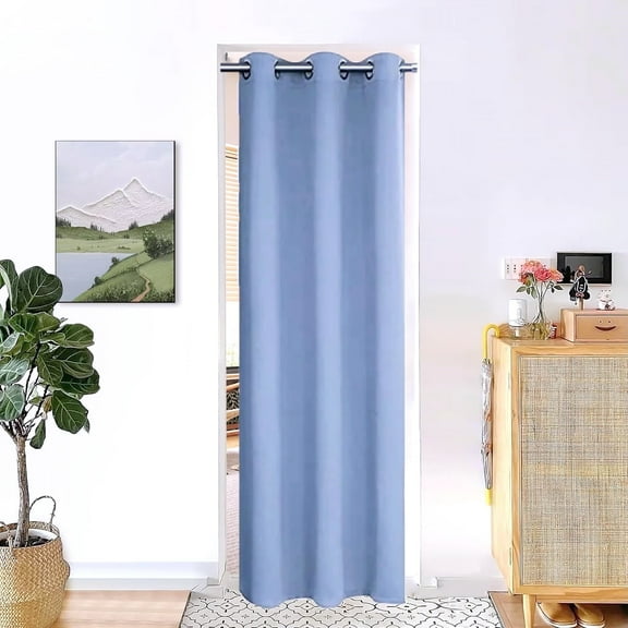 1 Panel Blackout Curtain for Doorways and Closets K68 SLATE BLUE Color Window Thermal Insulated Top Grommets for Bedroom 37" X 84"