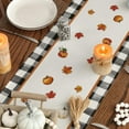 thumbnail image 4 of Buffalo Plaid Truck Pumpkin Fall Table Runner, Seasonal Autumn Floral Kitchen Dining Table Decoration for Home Party Decor 13x72 Inch, 4 of 6