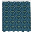 thumbnail image 3 of Ambesonne Whale Shower Curtain, Marine Fauna and Flora, 69"Wx75"L, Indigo Sea Green Blue, 3 of 3