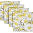 thumbnail image 5 of Coolnut Floral Daisy Pattern Napkins Reusable Washable Cloth Napkins Set of 6, Soft Comfortable Dinner Napkins for Family Weddings Holiday Party 20 X 20 Inch Washcloth Gift, 5 of 7