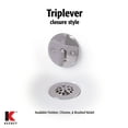 thumbnail image 4 of Keeney 64W Trip Lever Style Bath Drain Assembly, Polished Chrome, 4 of 5