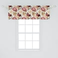 thumbnail image 2 of Ambesonne Garden Valance Pack of 2, Watercolor Roses Peonies, 54"X18", Dried Rose Cream Ruby, 2 of 4