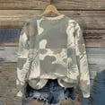 thumbnail image 4 of Hvot&aat Autumn Hunting Tree Camo Pattern Women's Casual Pullover Round Neck Long Sleeve Sweatshirts, 4 of 7
