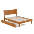 thumbnail image 2 of Phoenix Full Wood Platform Bed with Twin Trundle in Light Toffee, 2 of 14
