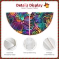thumbnail image 3 of Balery Psychedelic Sunflowers Printed Christmas Tree Skirt , Merry Christmas Party Christmas Tree Decoration,Adjustable Tree Skirt-36", 3 of 6