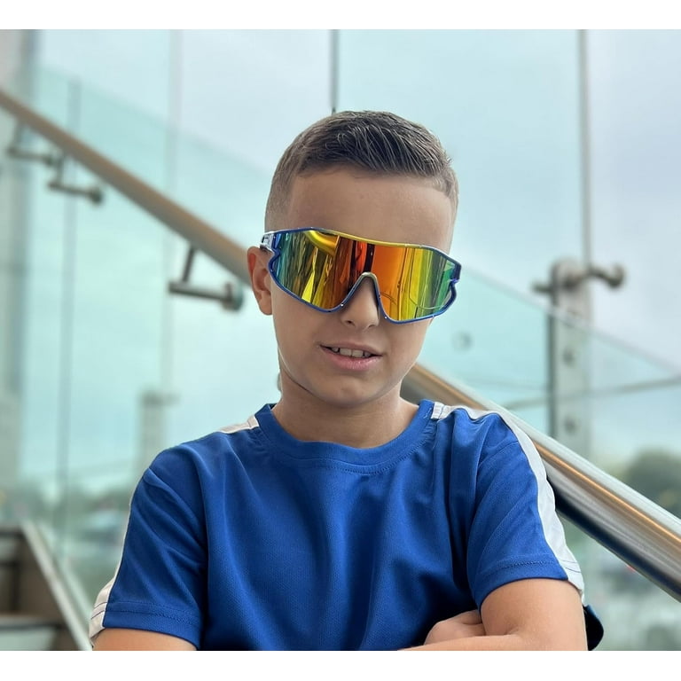 FEISEDY Unisex Youth Sunglasses, Teens Baseball Tennis Sunglasses