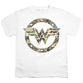 thumbnail image 2 of Dc Wonder Woman Camo Wonder Woman Logo Kids T Shirt (Large) for Youth Toddler Boys and Girls, White, 2 of 5