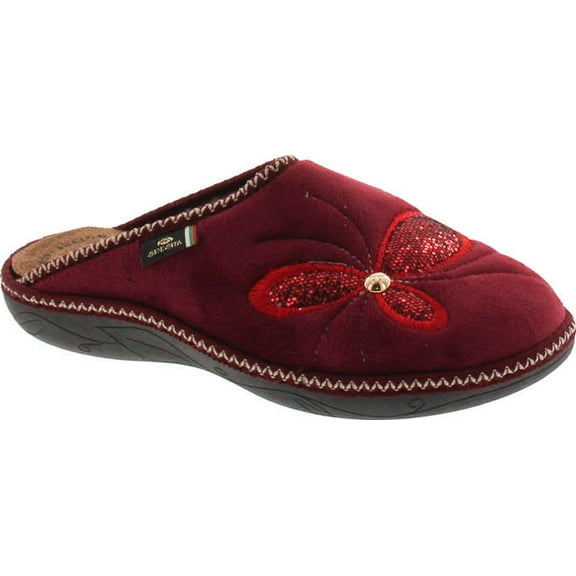 SC Home Collection Womens 13117 Plush Embroidered Cozy House Slippers Made in Europe
