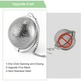thumbnail image 5 of ABPETE 2Pcs Tea Ball Infuser - Locking Clasp Tea Strainer with Chain, Food Grade 304 Stainless Steel Loose Leaf Tea Steeper for Herbal/Green/Black Tea - Reusable Tea Infuser for Home, Office & Travel, 5 of 9