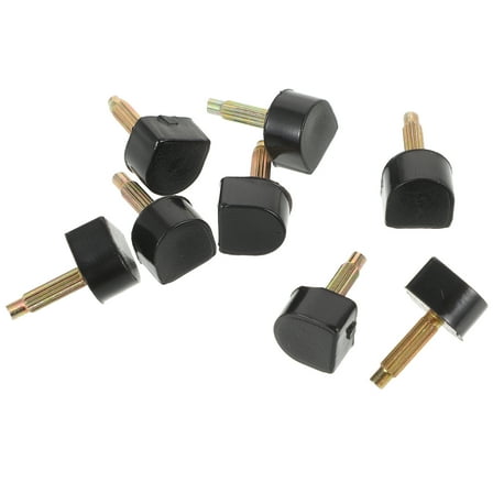 TEHAUX 4Pairs Black Heel Tips Pin for High Heel Shoes Replacement Caps for Secure and Stable Walk