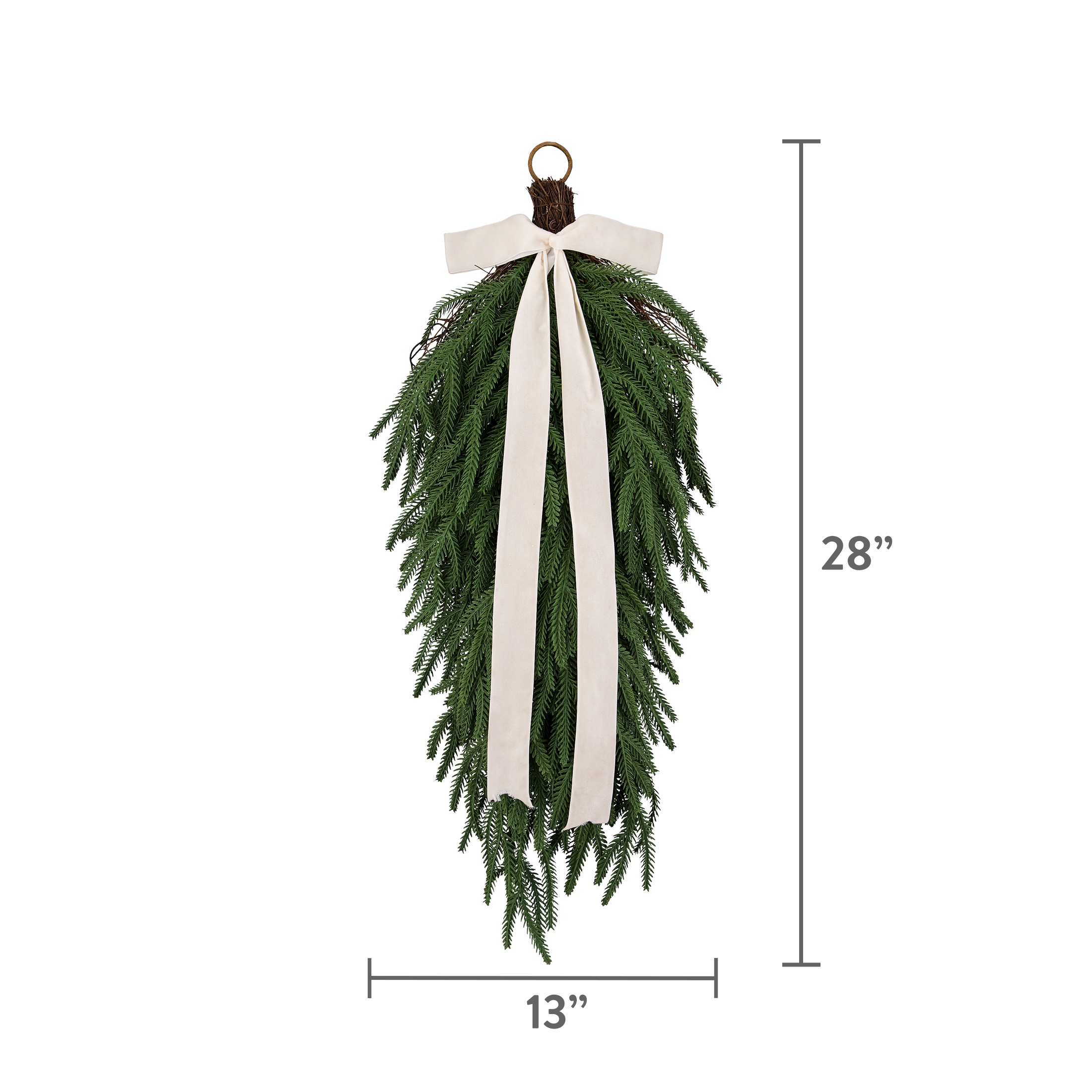 My Texas House 28-Inch Natural Feel Norfolk Christmas Swag photo 6