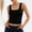Black, variant on Women's Neck Sleeveless Knit Ribbed Fitted Casual Crop Tank Top Crop Top Laced Long Lace Camisole Lace Top 3x 2x Camisole for Women plus Size Crop Tops for Women Lace Woven Material Tops Women Bra
